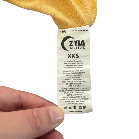 ZYIA | Boyfriend Hoodie Sunburst Orange Oversized Pullover Sweatshirt | XXS 0033 - Picture 5 of 6